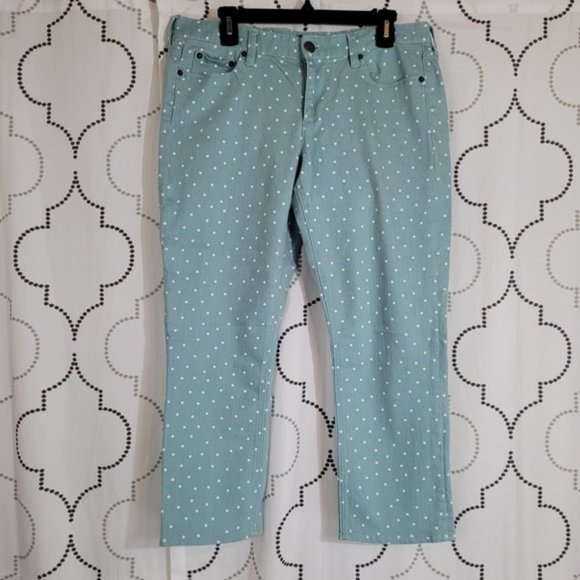 J. Crew Polka Dot Crop Jeans - Size 32 - Picture 1 of 7